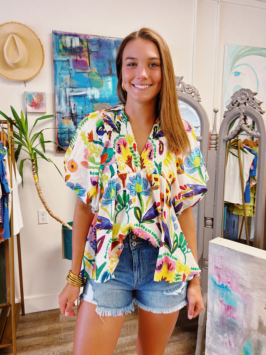 Fiesta floral- top
