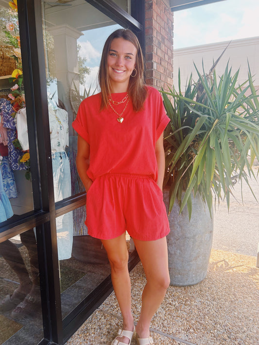 Ruby red -shorts