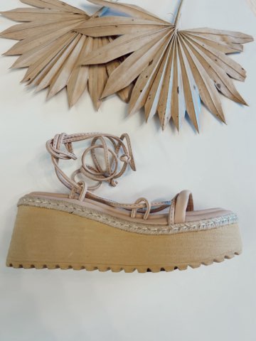 Pink Lace-Up Sandal