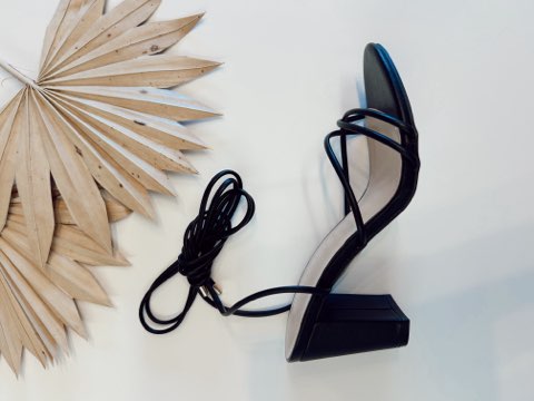Strappy Black Heel
