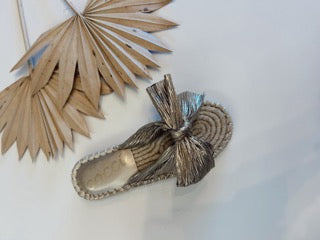 Silver Bow Sandal