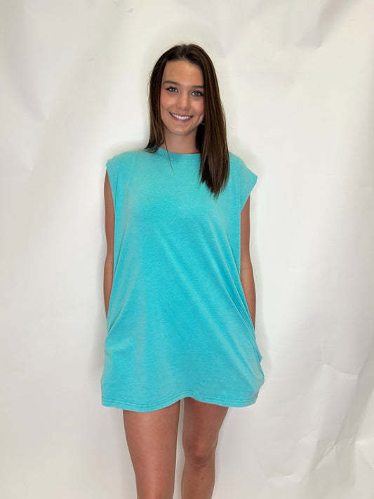 Aqua girl dress